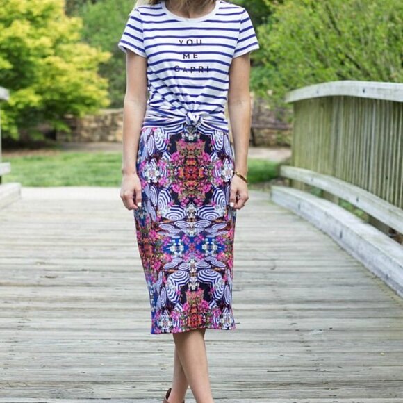 Milly For Kohl's Collection "Umbrella" Pencil Skirt SZ M - Picture 3 of 16